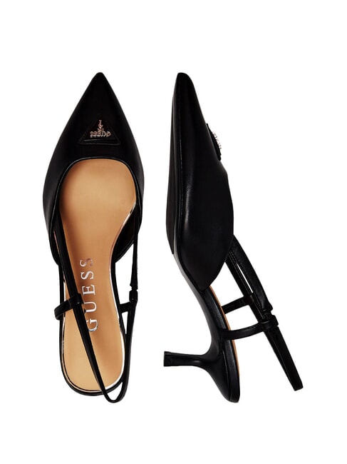 YANNO2 Leather d&eacute;collet&eacute; with 5.8 cm heel BLACK - Women&rsquo;s shoes