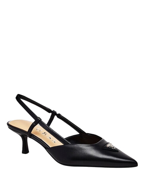 YANNO2 Leather d&eacute;collet&eacute; with 5.8 cm heel BLACK - Women&rsquo;s shoes