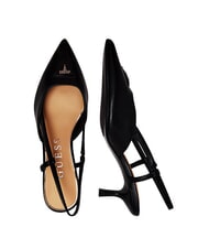 GUESS YANNO2 Leather d&eacute;collet&eacute; with 5.8 cm heel BLACK - Women&rsquo;s shoes - 3
