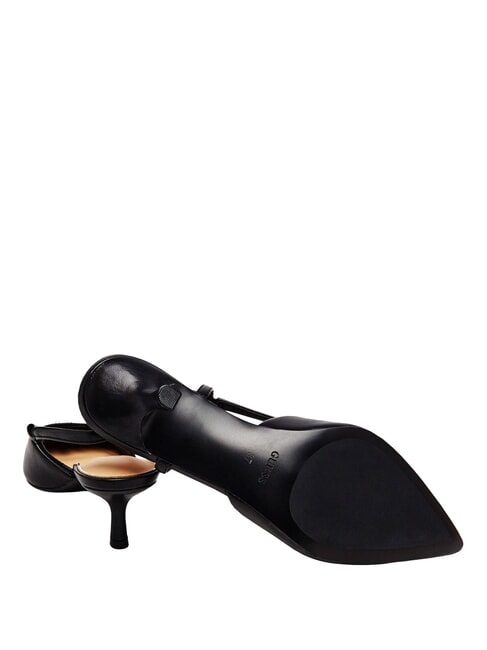 YANNO2 Leather d&eacute;collet&eacute; with 5.8 cm heel BLACK - Women&rsquo;s shoes