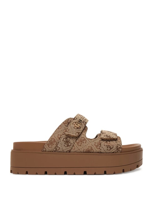 FAXON2 6.5 cm wedge sandals Beige / Brown - Women&rsquo;s shoes