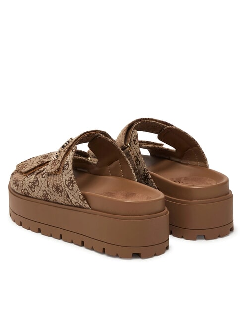 FAXON2 6.5 cm wedge sandals Beige / Brown - Women&rsquo;s shoes