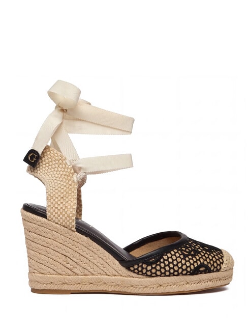 CHEYIN Espadrille sandals with 10 cm heel black natural - Women&rsquo;s shoes