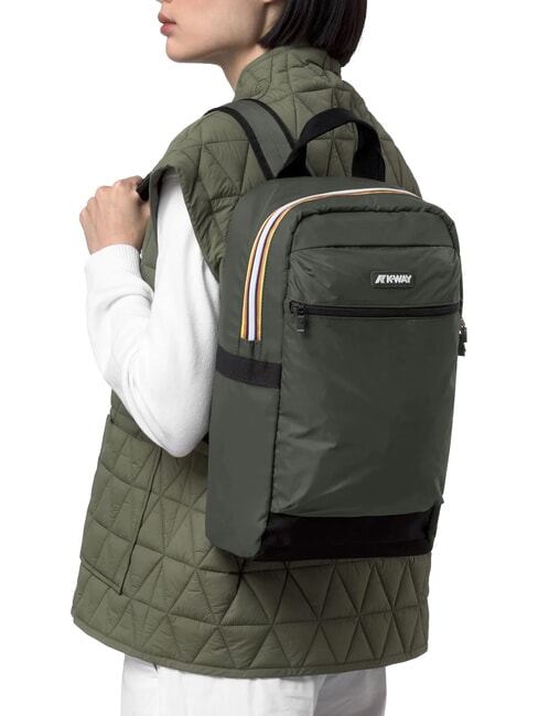 MID LAON Water-repellent nylon backpack green blackish - Backpacks & School and Leisure