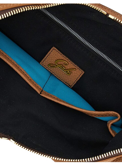 THAMARA PLUS Medium shoulder bag, in leather lion/chamois - Women&rsquo;s Bags