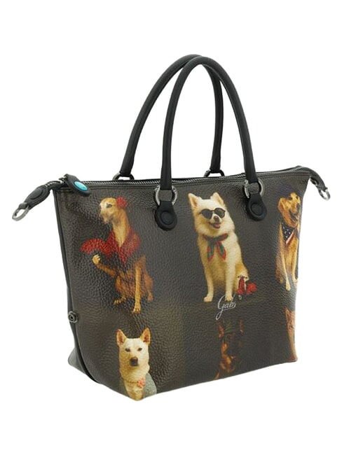 G3 PLUS Medium shopping bag, convertible worldwide dogs gray - Women&rsquo;s Bags