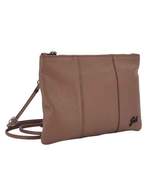 BEYONCE Medium leather clutch bag with shoulder strap balsamic - Women&rsquo;s Bags