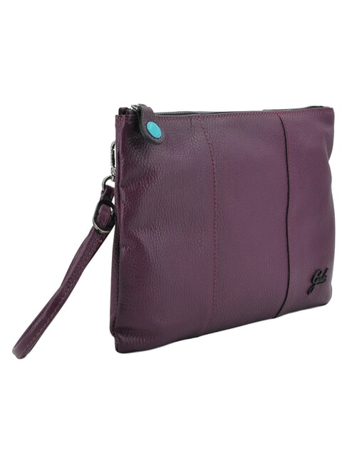 BEYONCE Medium leather clutch bag with shoulder strap imperial magenta - Women&rsquo;s Bags