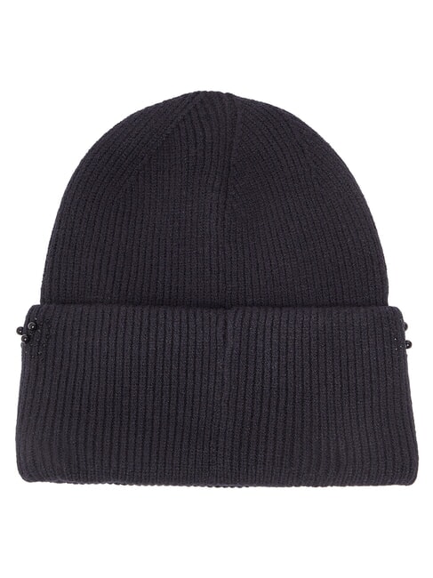 PERLE Knitted hat with beads BLACK - Hats
