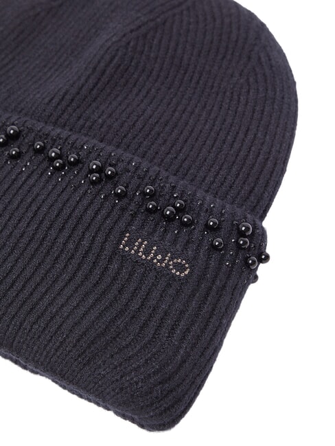 PERLE Knitted hat with beads BLACK - Hats