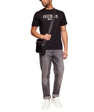 GUESS MONACO Mini Leather Bag BLACK - Over-the-shoulder Bags for Men - 4