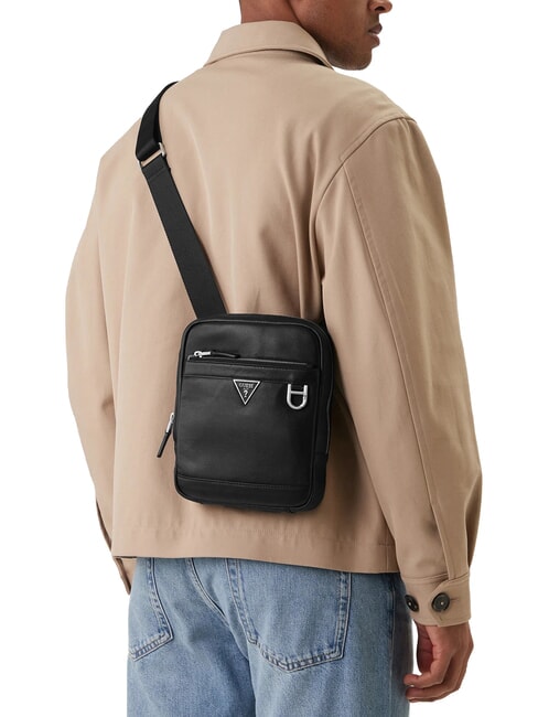 MONACO Leather bag BLACK - Over-the-shoulder Bags for Men