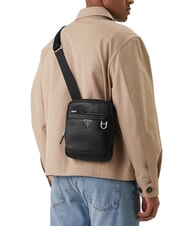 GUESS MONACO Leather bag BLACK - Over-the-shoulder Bags for Men - 4