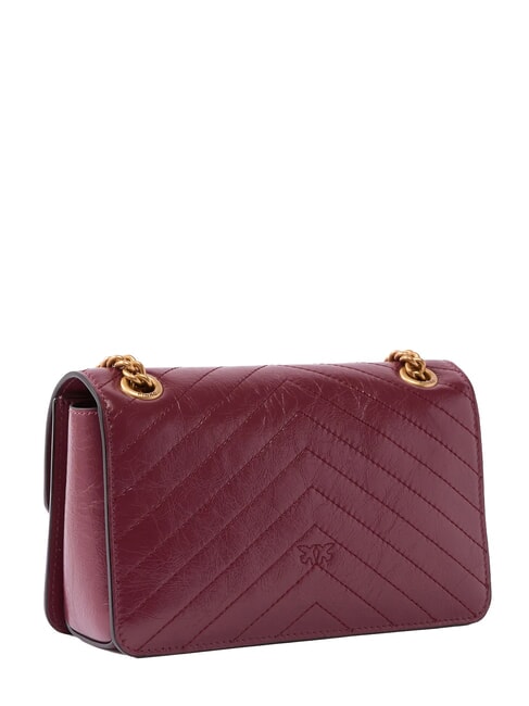LOVE ONE LIGHT Mini quilted leather bag intense currant-antique gold - Women&rsquo;s Bags
