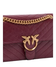 PINKO LOVE ONE LIGHT Mini quilted leather bag intense currant-antique gold - Women&rsquo;s Bags - 3