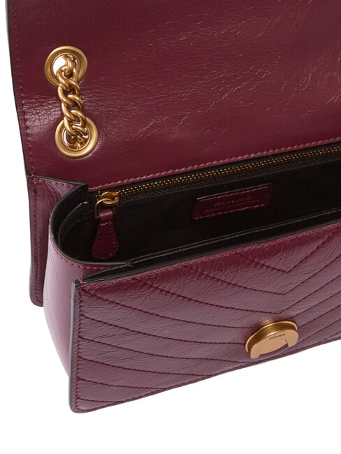 LOVE ONE LIGHT Mini quilted leather bag intense currant-antique gold - Women&rsquo;s Bags