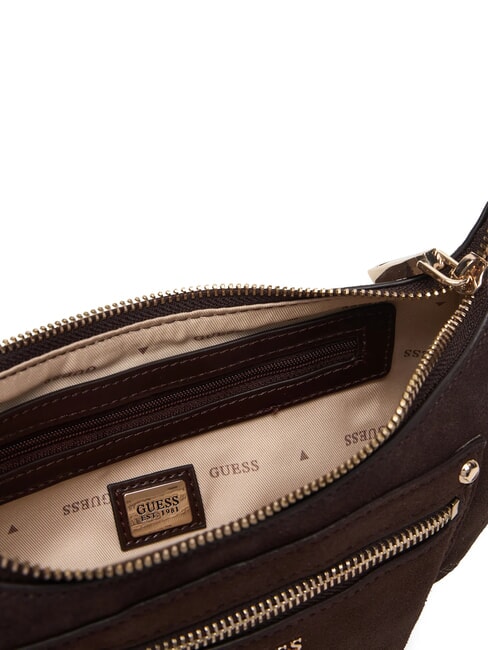 MARSHA Shoulder bag, in suede leather VERDONE - Women&rsquo;s Bags