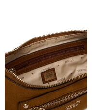 GUESS MARSHA Shoulder bag, in suede leather COGNAC - Women&rsquo;s Bags - 4