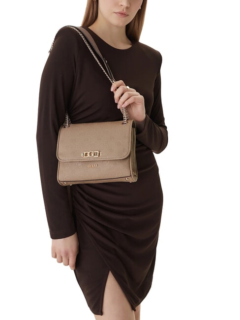 ANISE Mini shoulder bag / crossbody bag dark taupe logo - Women&rsquo;s Bags