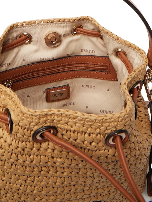 OFELIA Mini Bucket Bag with Shoulder Strap natural / cognac - Women&rsquo;s Bags