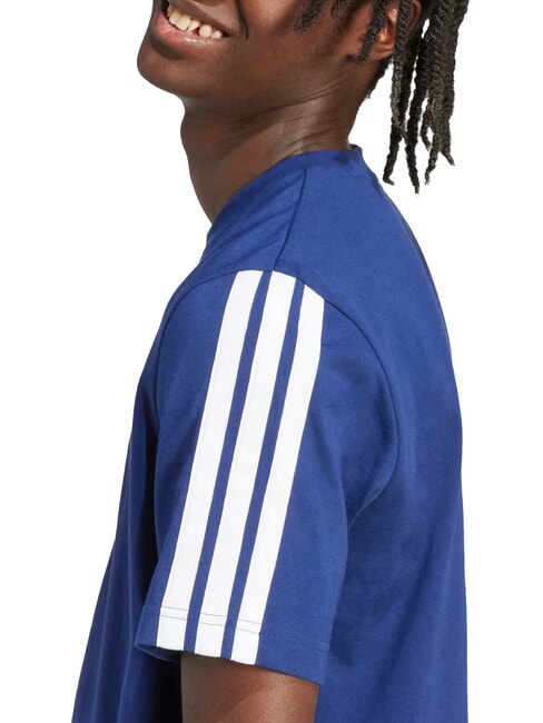 3 STRIPES Short-sleeved, crew-neck T-shirt blue - T-shirt