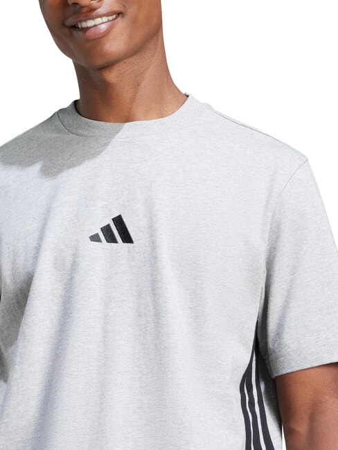 3 STRIPES Short-sleeved, crew-neck T-shirt grey - T-shirt