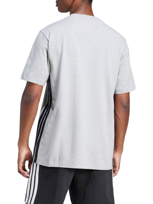 3 STRIPES Short-sleeved, crew-neck T-shirt grey - T-shirt
