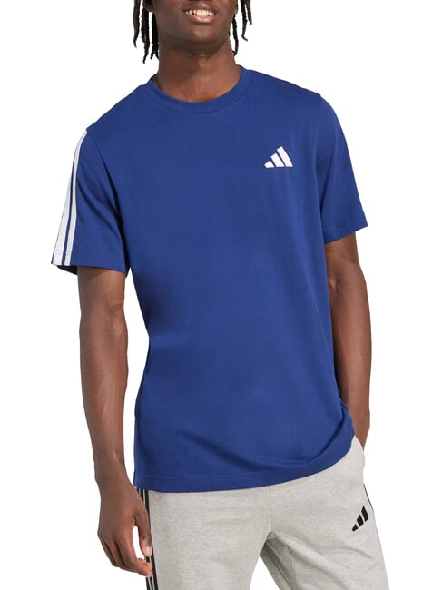 3 STRIPES Short-sleeved, crew-neck T-shirt blue - T-shirt