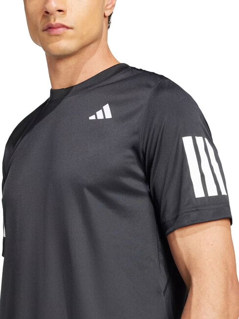 CLUB 3 STRIPES Tennis T-shirt black - T-shirt