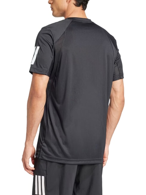 CLUB 3 STRIPES Tennis T-shirt black - T-shirt