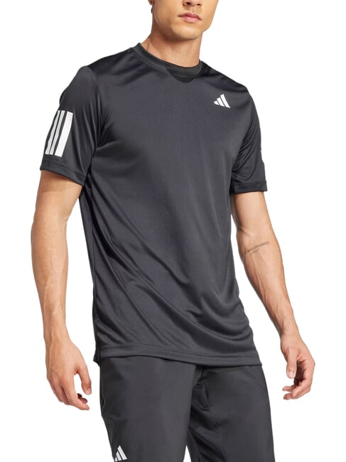 CLUB 3 STRIPES Tennis T-shirt black - T-shirt