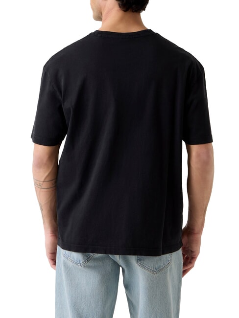 ACID WASH Cotton T-Shirt jetbla - T-shirt
