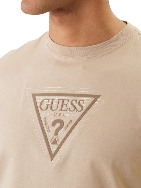 TERRY LOGO Cotton T-Shirt neutral sand - T-shirt