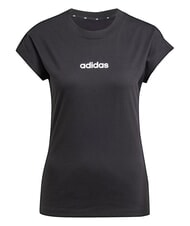 ADIDAS LINEAR Short-sleeved T-shirt, pure cotton black - T-shirt - 4