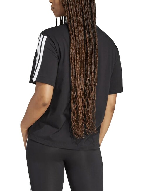 3 STRIPES Sports T-shirt, pure cotton black - T-shirt