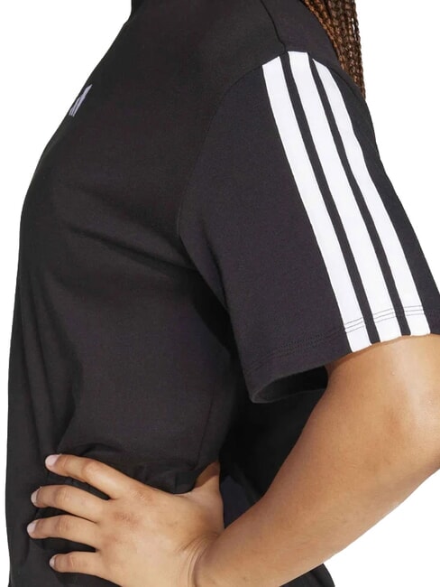 3 STRIPES Sports T-shirt, pure cotton black - T-shirt