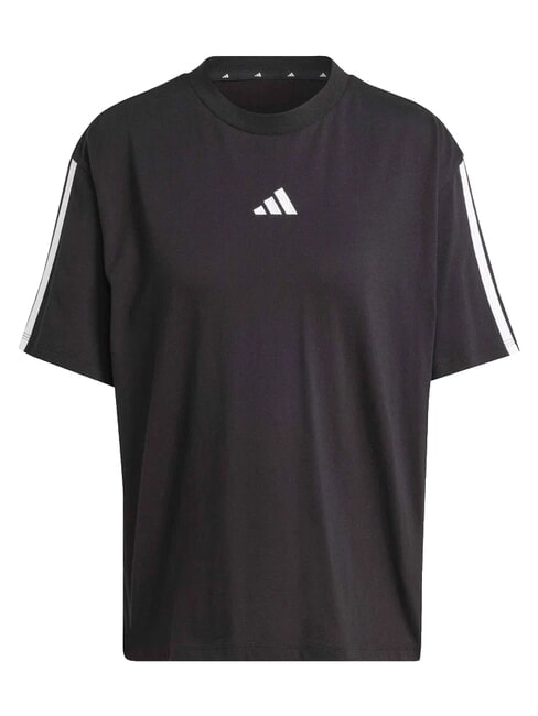 3 STRIPES Sports T-shirt, pure cotton black - T-shirt