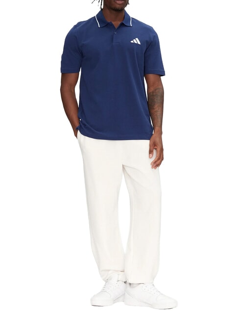 SMALL LOGO Short-sleeved polo shirt, pure cotton blue - Polo shirt