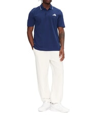 ADIDAS SMALL LOGO Short-sleeved polo shirt, pure cotton blue - Polo shirt - 3