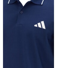 ADIDAS SMALL LOGO Short-sleeved polo shirt, pure cotton blue - Polo shirt - 4
