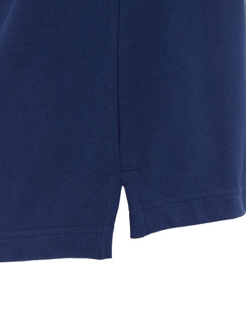 SMALL LOGO Short-sleeved polo shirt, pure cotton blue - Polo shirt