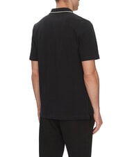 ADIDAS SMALL LOGO Short-sleeved polo shirt, pure cotton black - Polo shirt - 2