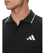 ADIDAS SMALL LOGO Short-sleeved polo shirt, pure cotton black - Polo shirt - 4
