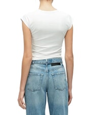 GUESS JEANS RAGLAN Cotton T-Shirt purwhite - T-shirt - 2