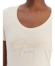 GUESS SCRIPT Cotton T-Shirt cosmic vanilla - T-shirt - 3