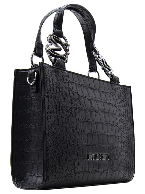 JEWEL CROCO Handbag, with shoulder strap Black - Women&rsquo;s Bags