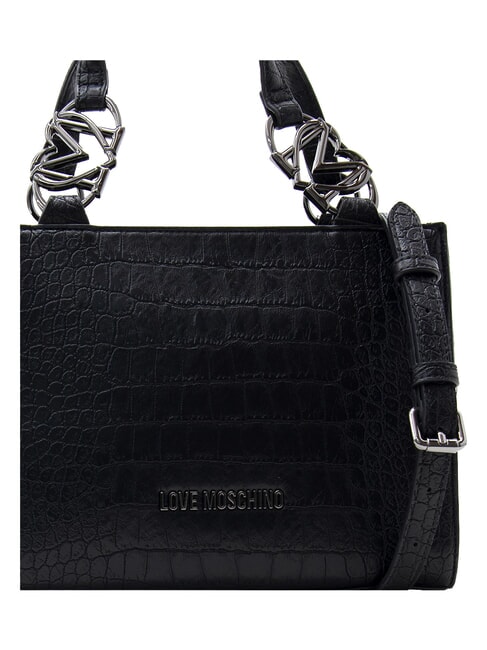 JEWEL CROCO Handbag, with shoulder strap Black - Women&rsquo;s Bags