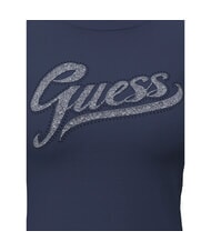 GUESS GLITTER LOGO Short-sleeved, glittery T-shirt blackened blue - T-shirt - 3
