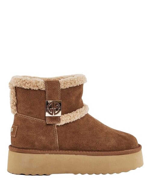 LELLA Suede ankle boots COGNAC - Women&rsquo;s shoes