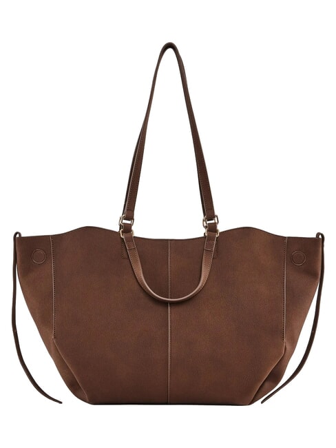 GOLENE Shoulder shopping bag, with removable clutch BROWN - Women&rsquo;s Bags